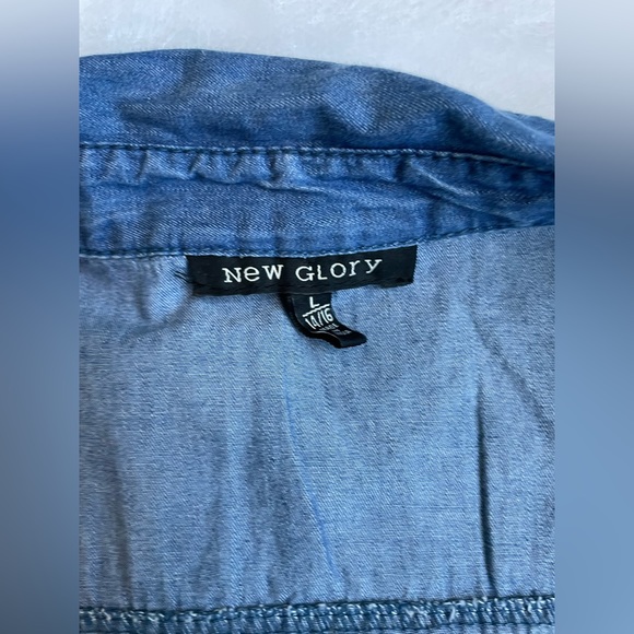 Blue denim girls New Glory Large 14/16 dress New with no tag - Picture 8 of 8